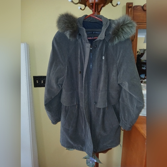 Winter Coat Jacket Suede PARKA Size Medium - Picture 2 of 7